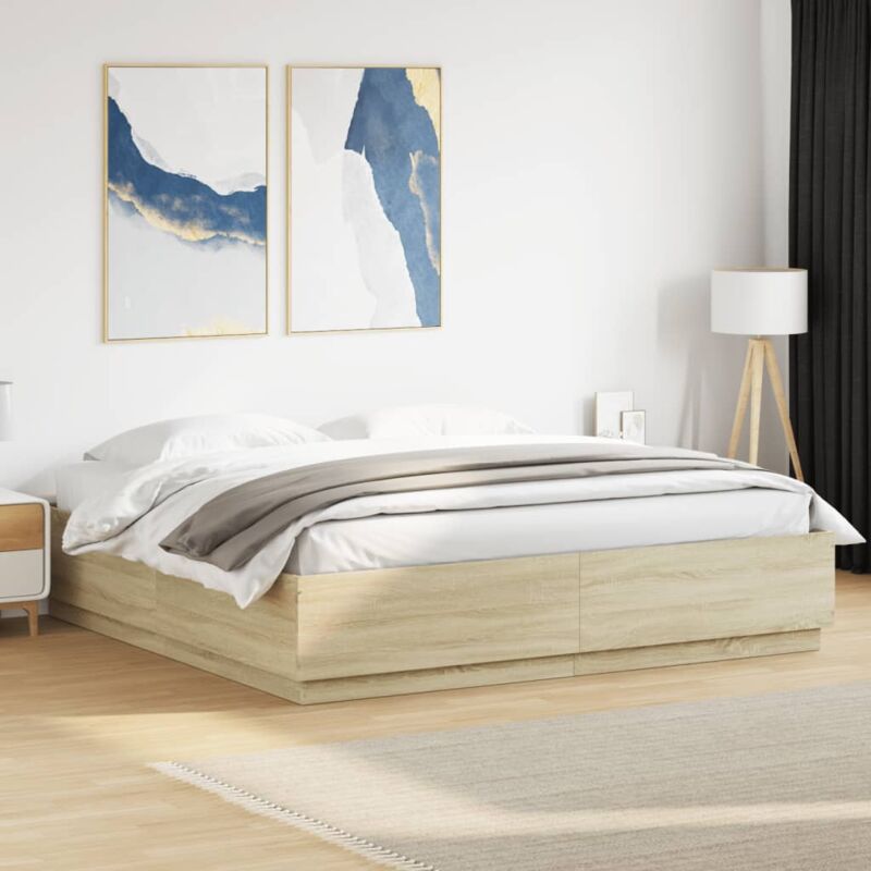 foto del prodotto giroletto rovere sonoma 180x200 cm in legno multistrato vidaxl