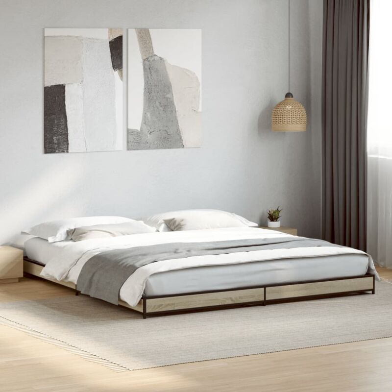 foto del prodotto giroletto rovere sonoma 200x200 cm legno multistrato e metallo vidaxl