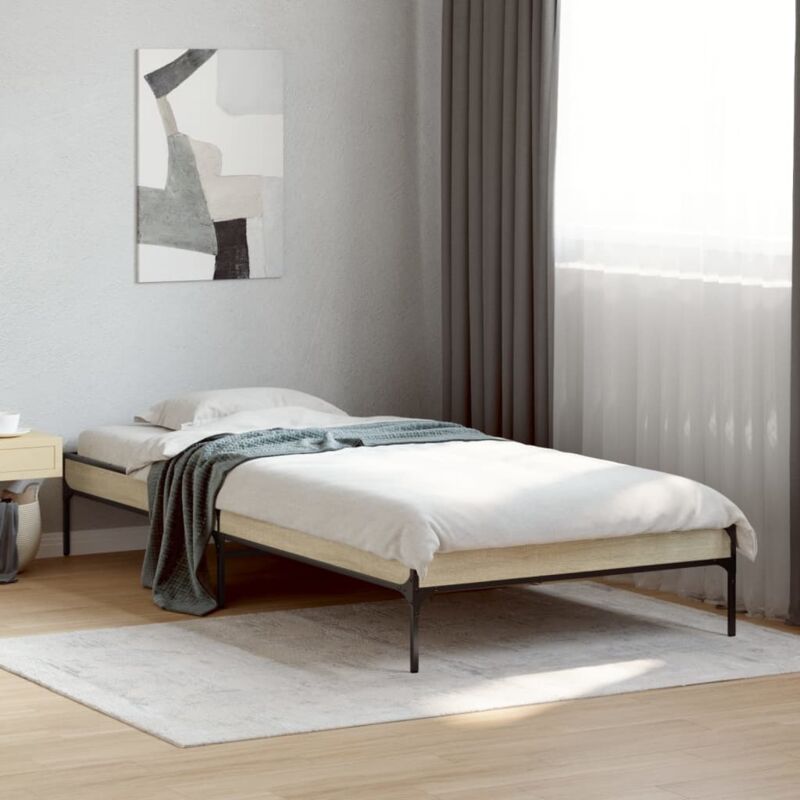 foto del prodotto giroletto rovere sonoma 90x200 cm legno multistrato e metallo vidaxl