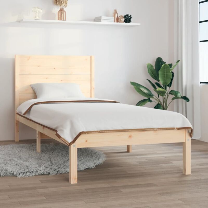 foto del prodotto giroletto senza materasso 100x200 cm in legno massello di pino - vidaxl