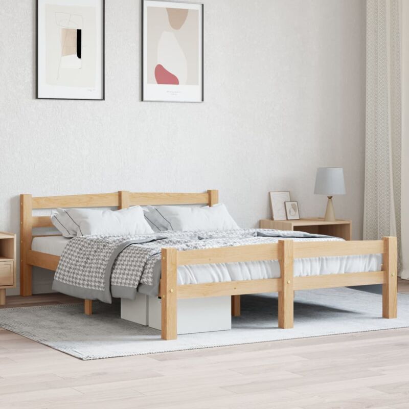 foto del prodotto giroletto senza materasso 140x200 cm in legno massello di pino vidaxl
