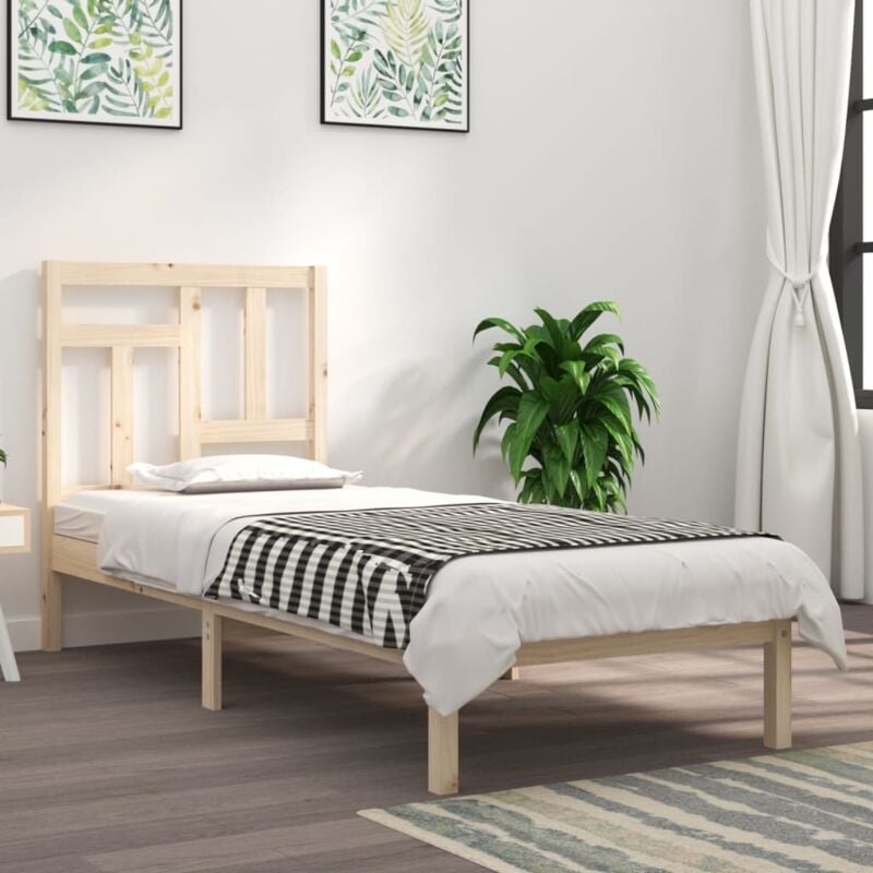 foto del prodotto giroletto senza materasso 90x200 cm in legno massello di pino vidaxl