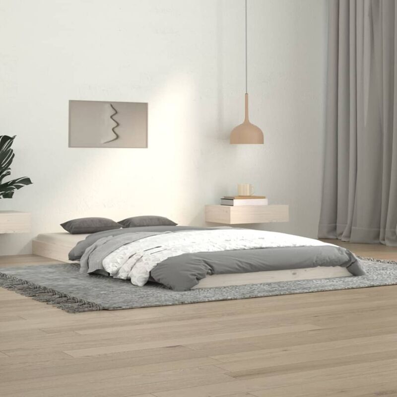 foto del prodotto giroletto senza materasso bianco 100x200 cm legno massello pino - vidaxl