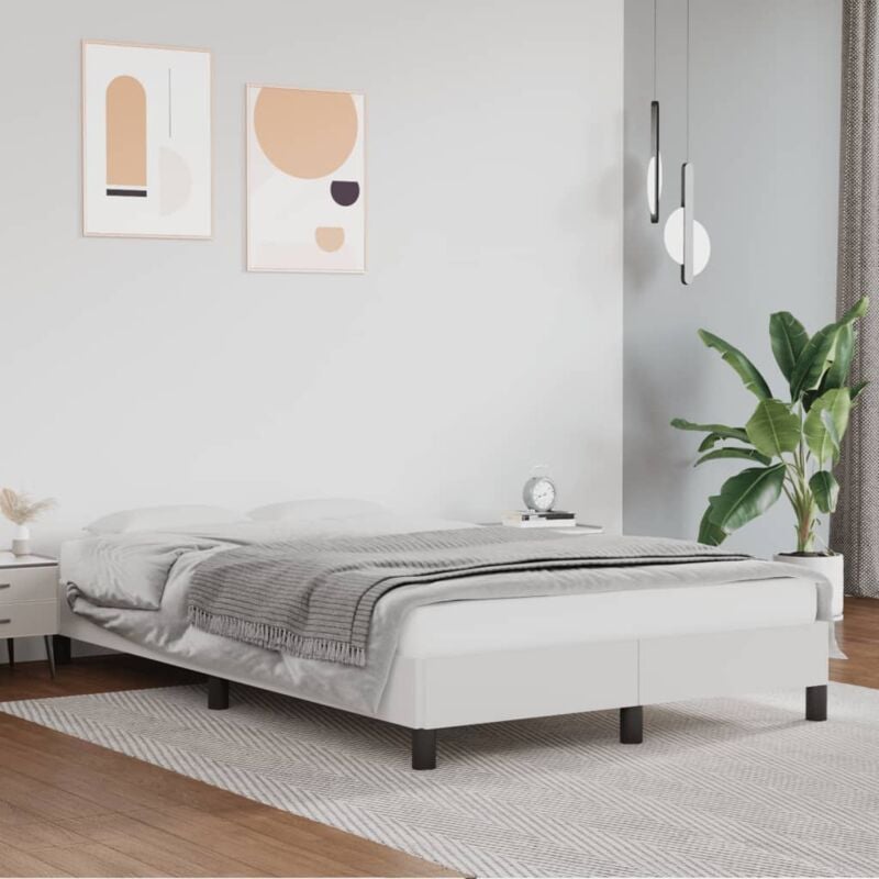 foto del prodotto giroletto senza materasso bianco 120x190 cm similpelle vidaxl