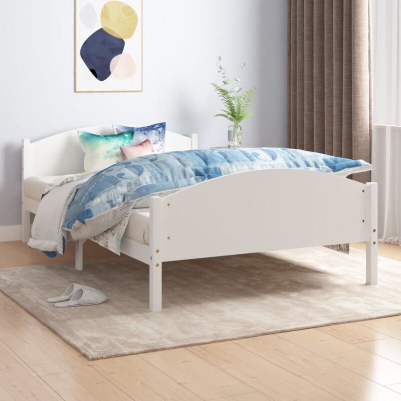 foto del prodotto giroletto senza materasso bianco 160x200 cm in legno di pino vidaxl 576991