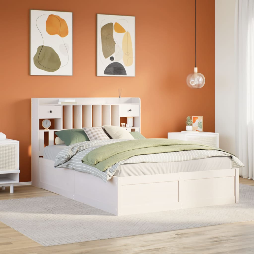 foto del prodotto giroletto senza materasso bianco 160x200 cm legno massello pino