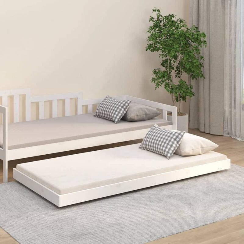 foto del prodotto giroletto senza materasso bianco 75x190 legno massello di pino vidaxl