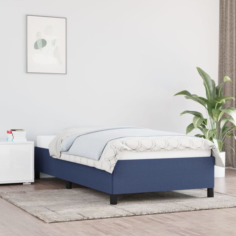 foto del prodotto giroletto senza materasso blu 100x200 cm in tessuto vidaxl