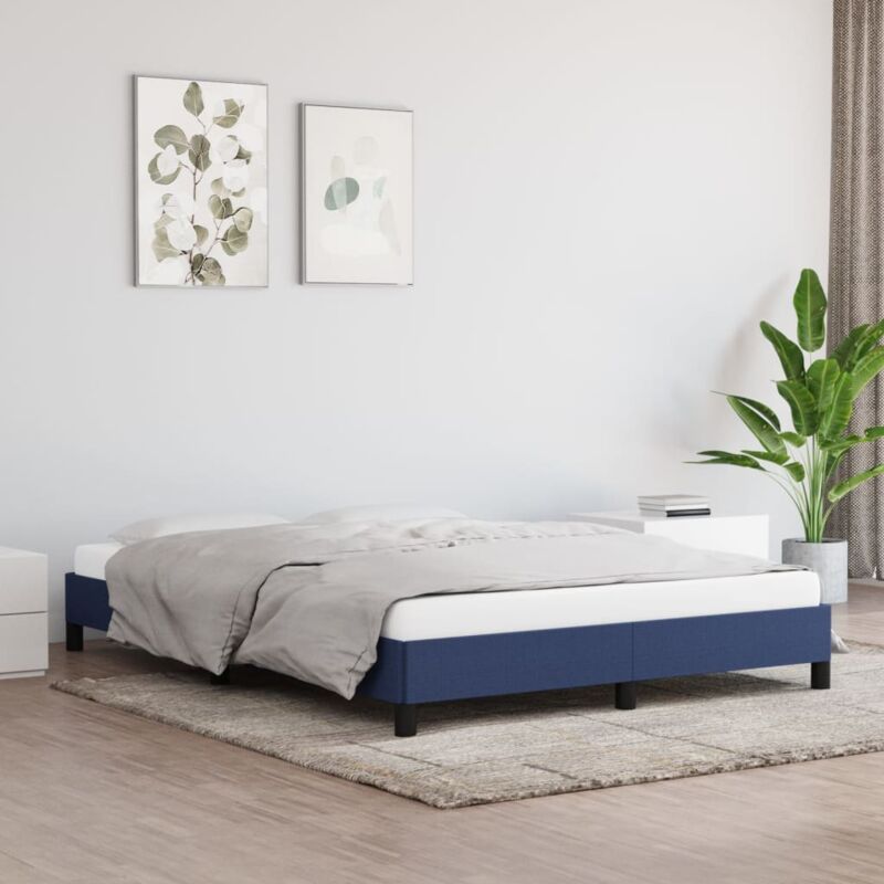 foto del prodotto giroletto senza materasso blu 140x200 cm in tessuto vidaxl