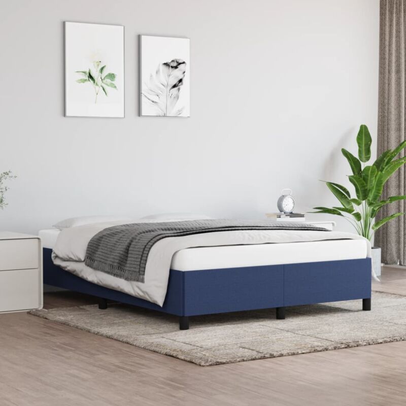 foto del prodotto giroletto senza materasso blu 140x200 cm in tessuto vidaxl