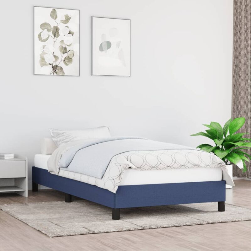foto del prodotto giroletto senza materasso blu 80x200 cm in tessuto vidaxl