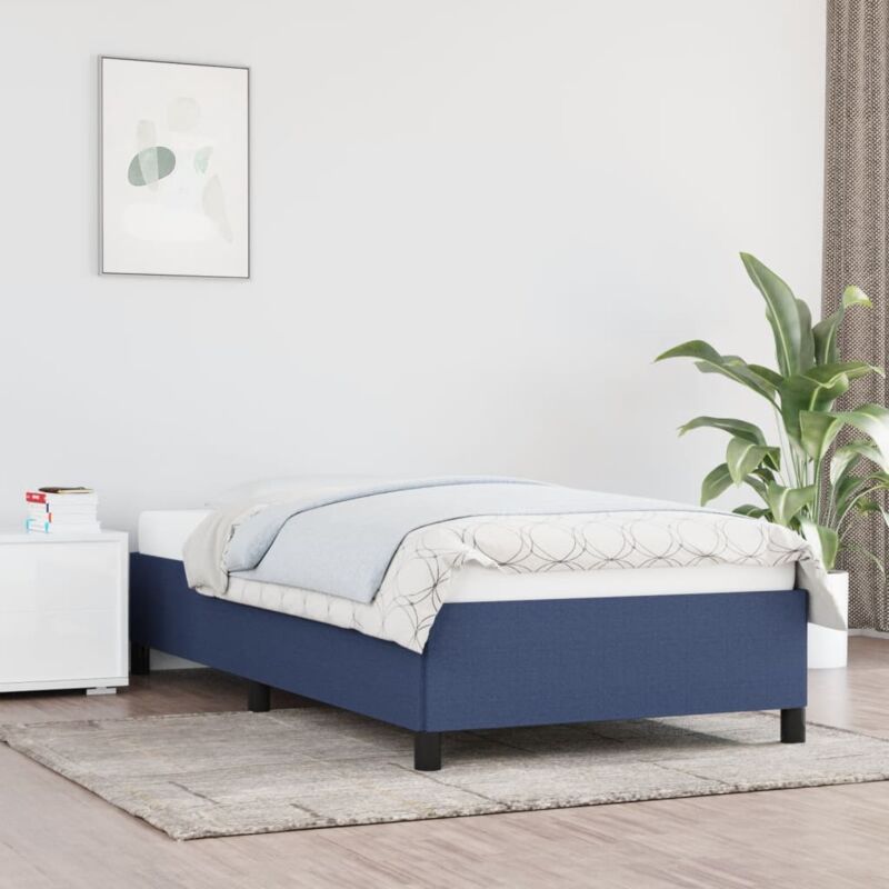 foto del prodotto giroletto senza materasso blu 90x190 cm in tessuto vidaxl