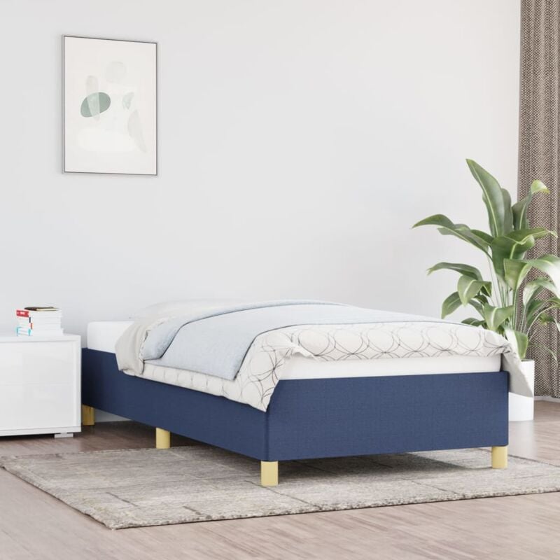 foto del prodotto giroletto senza materasso blu 90x190 cm in tessuto vidaxl