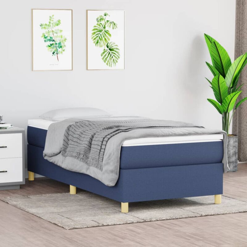 foto del prodotto giroletto senza materasso blu 90x190 cm in tessuto vidaxl