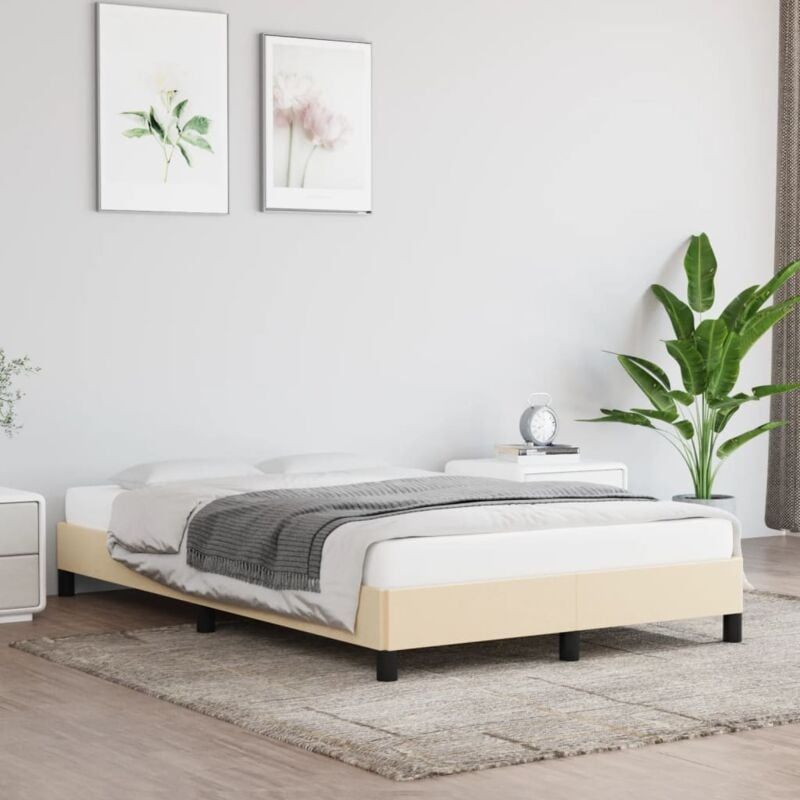 foto del prodotto giroletto senza materasso crema 120x200 cm tessuto vidaxl