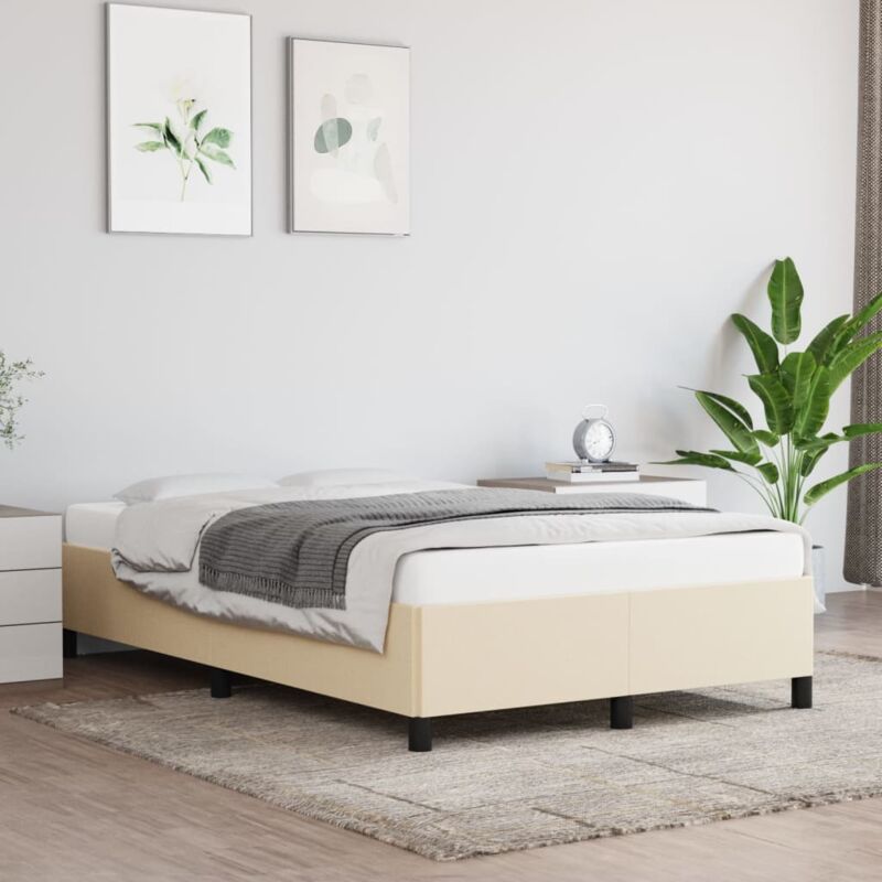 foto del prodotto giroletto senza materasso crema 120x200 cm tessuto vidaxl