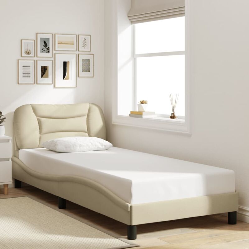 foto del prodotto giroletto senza materasso crema 80x200 cm in tessuto vidaxl