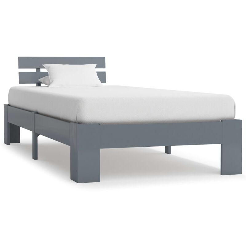foto del prodotto giroletto senza materasso grigio 100x200 cm in legno di pino vidaxl