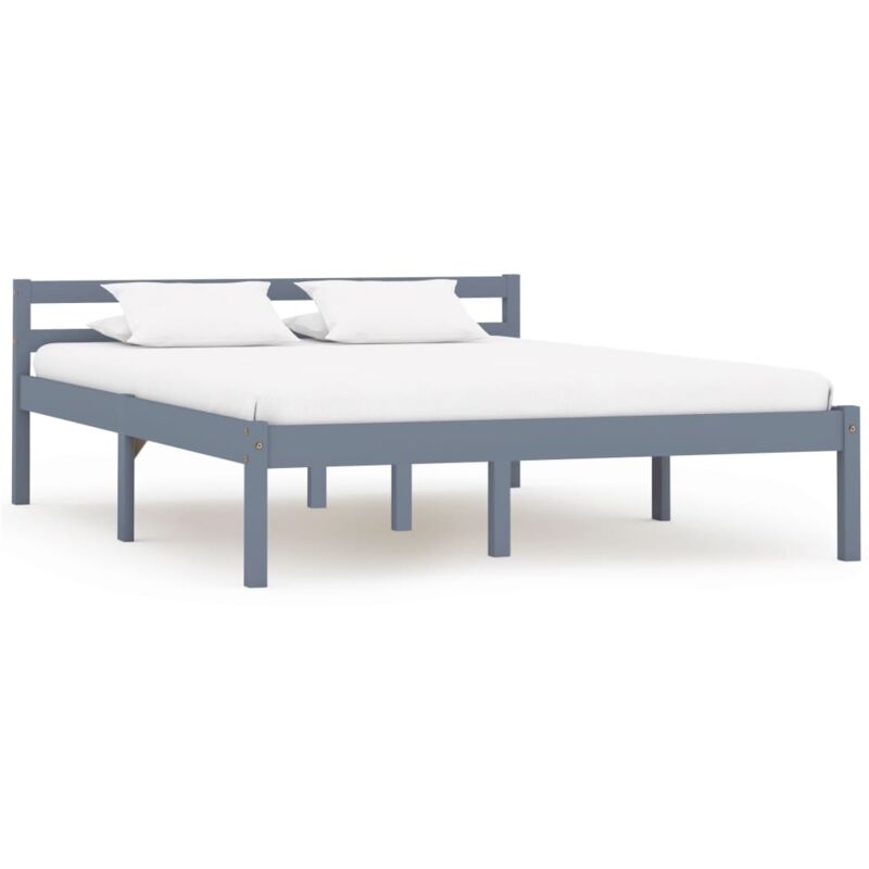 foto del prodotto giroletto senza materasso grigio 100x200 cm in legno di pino vidaxl