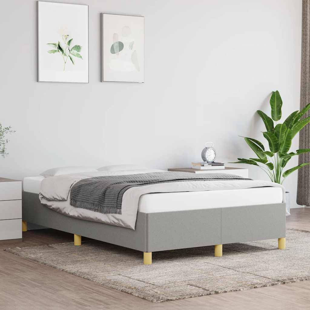 foto del prodotto giroletto senza materasso grigio chiaro 120x190 cm in tessuto