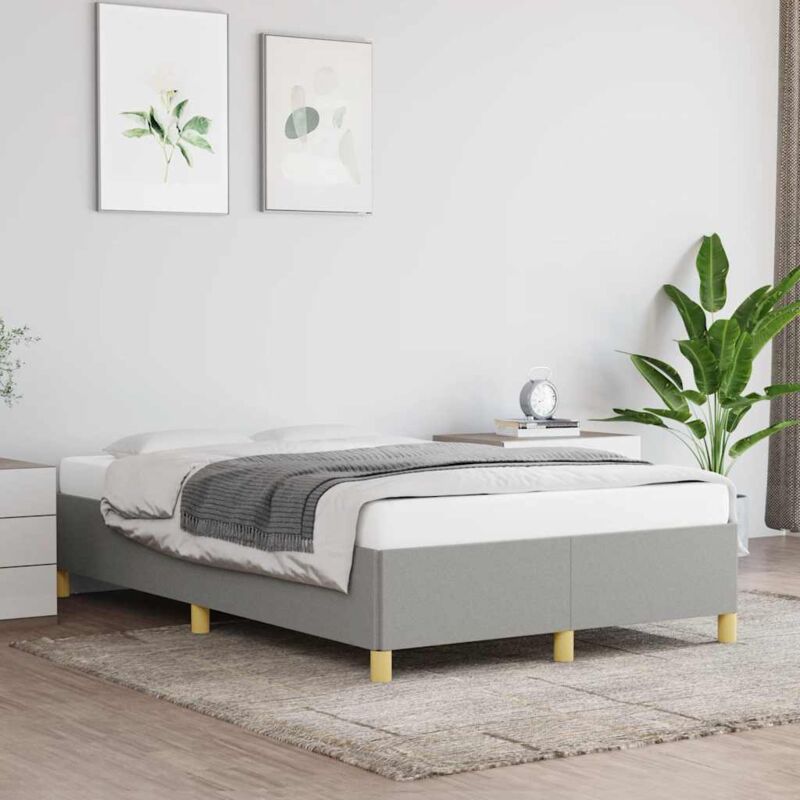 foto del prodotto giroletto senza materasso grigio chiaro 120x190 cm in tessuto vidaxl