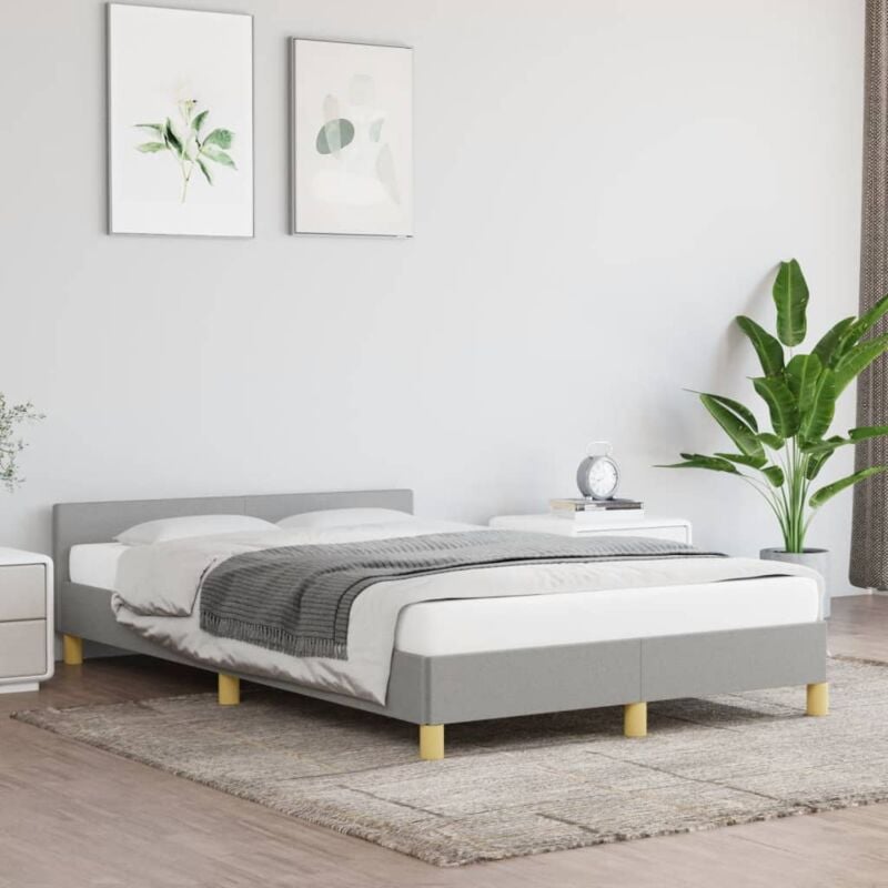 foto del prodotto giroletto senza materasso grigio chiaro 120x190 cm in tessuto vidaxl