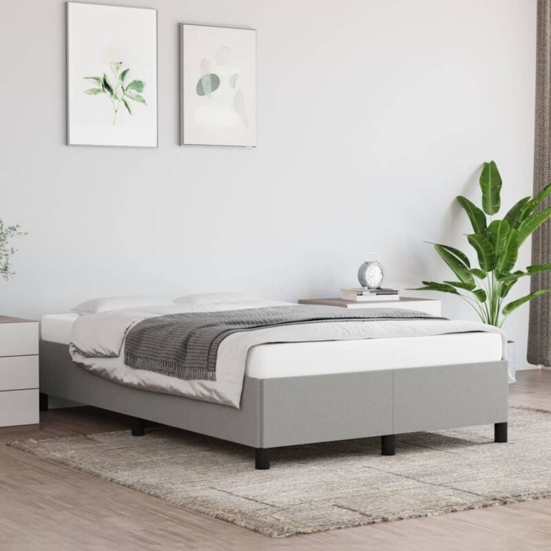 foto del prodotto giroletto senza materasso grigio chiaro 120x200 cm tessuto vidaxl