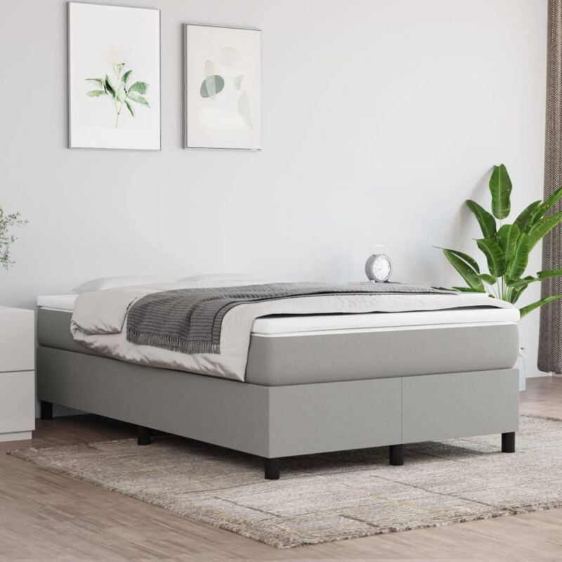 foto del prodotto giroletto senza materasso grigio chiaro 120x200 cm tessuto vidaxl