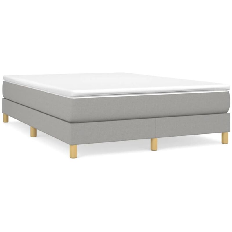 foto del prodotto giroletto senza materasso grigio chiaro 140x200 cm tessuto vidaxl