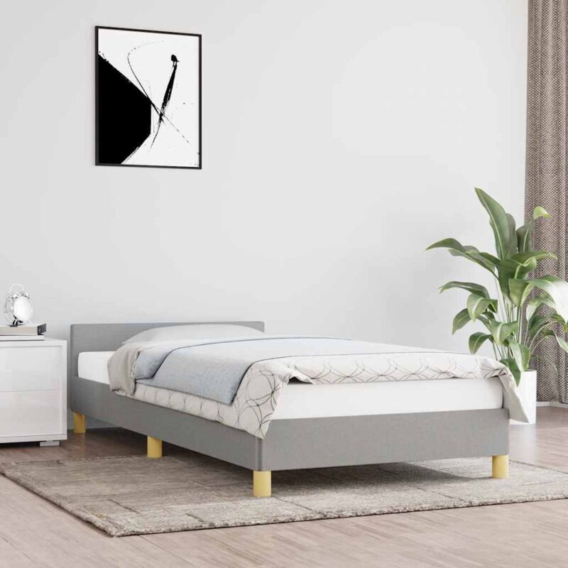 foto del prodotto giroletto senza materasso grigio chiaro 80x200 cm tessuto vidaxl