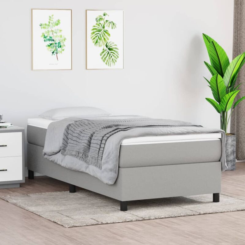 foto del prodotto giroletto senza materasso grigio chiaro 80x200 cm tessuto vidaxl