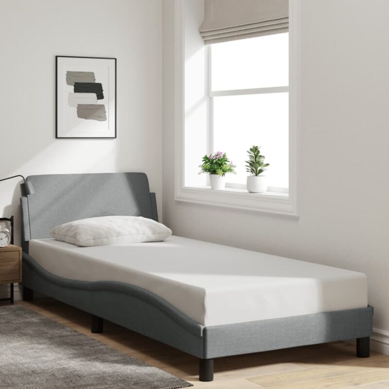 foto del prodotto giroletto senza materasso grigio chiaro 80x200 cm tessuto vidaxl