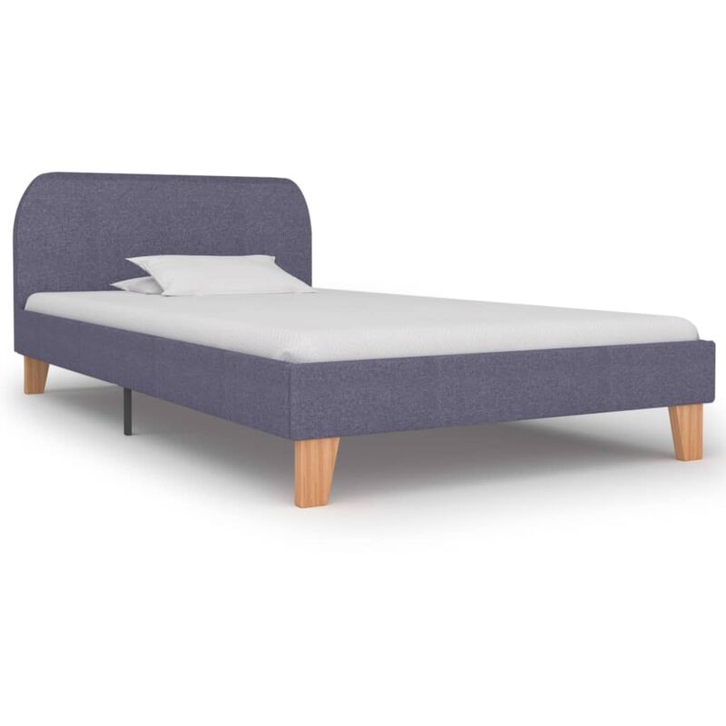 foto del prodotto giroletto senza materasso grigio chiaro 90x200 cm tessuto vidaxl