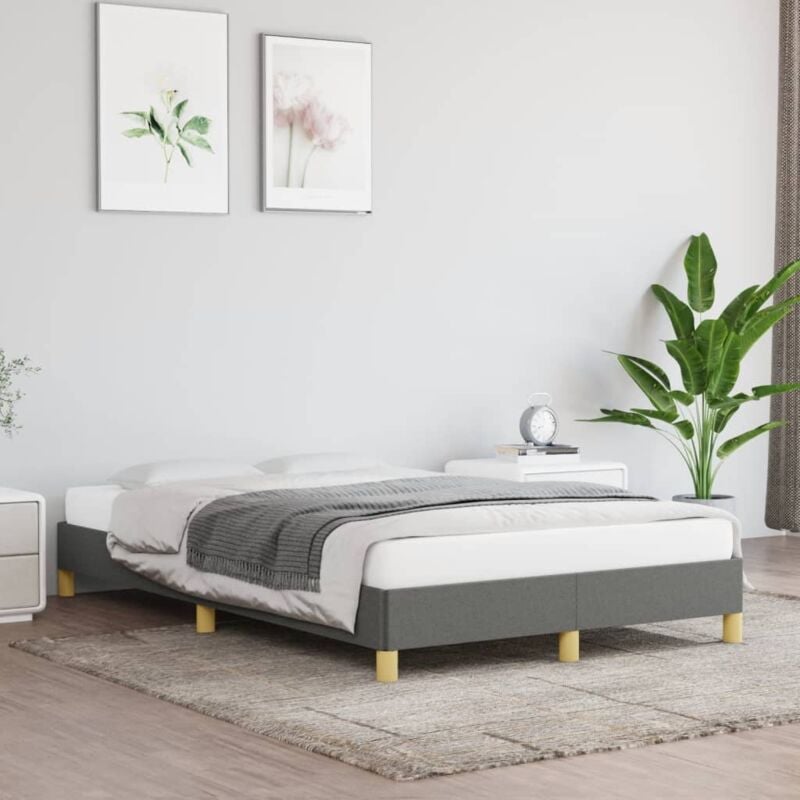 foto del prodotto giroletto senza materasso grigio scuro 120x190 cm in tessuto vidaxl