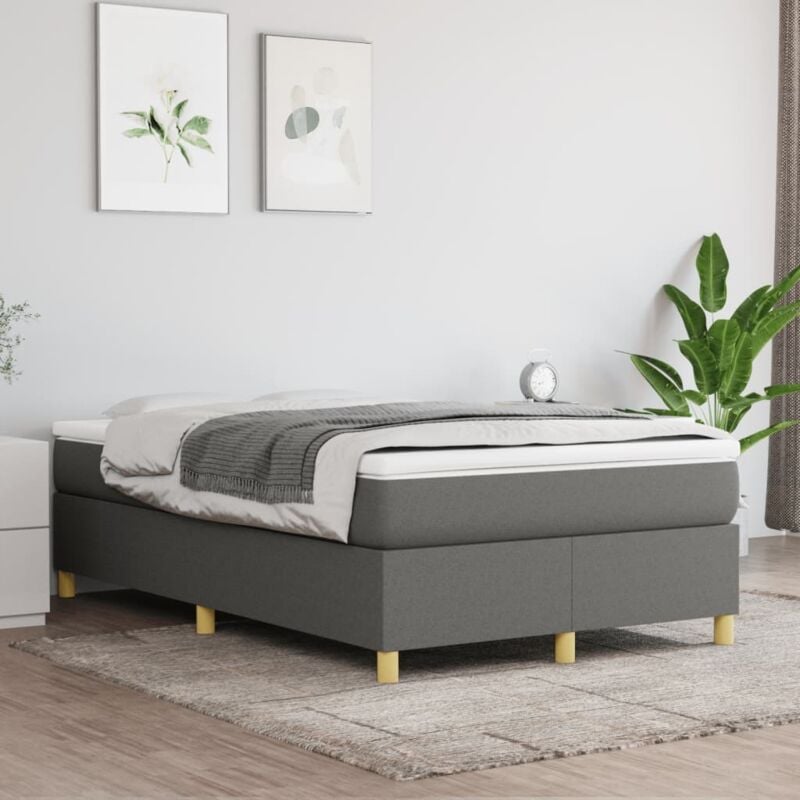 foto del prodotto giroletto senza materasso grigio scuro 120x200 cm tessuto vidaxl