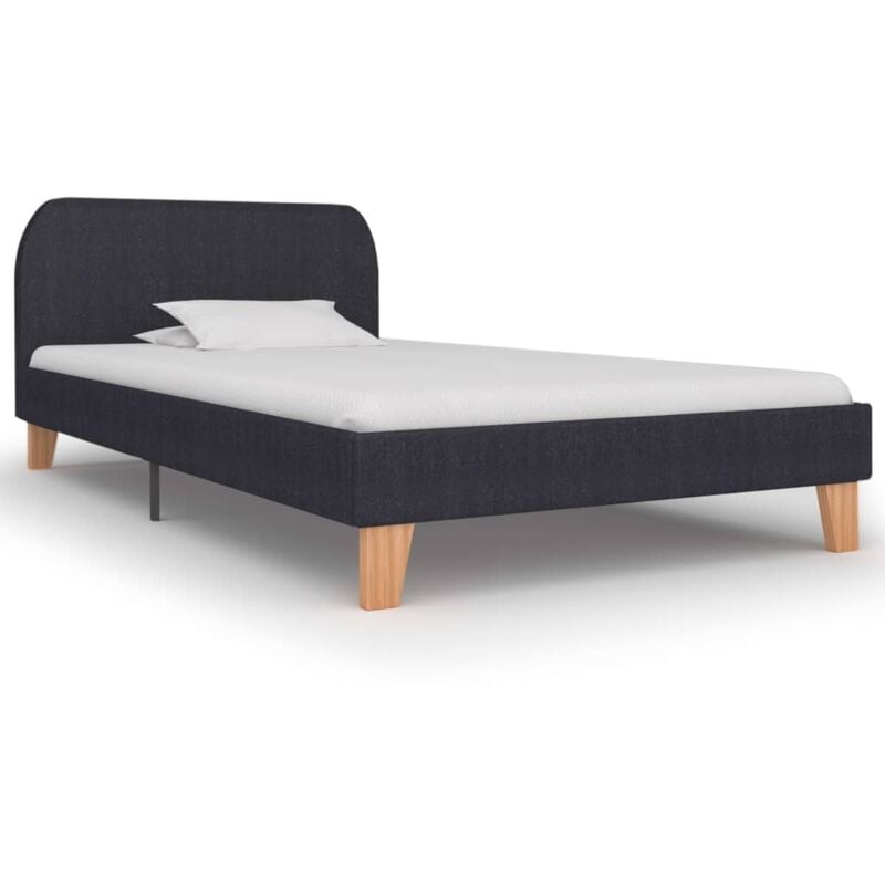 foto del prodotto giroletto senza materasso grigio scuro 90x200 cm tessuto vidaxl