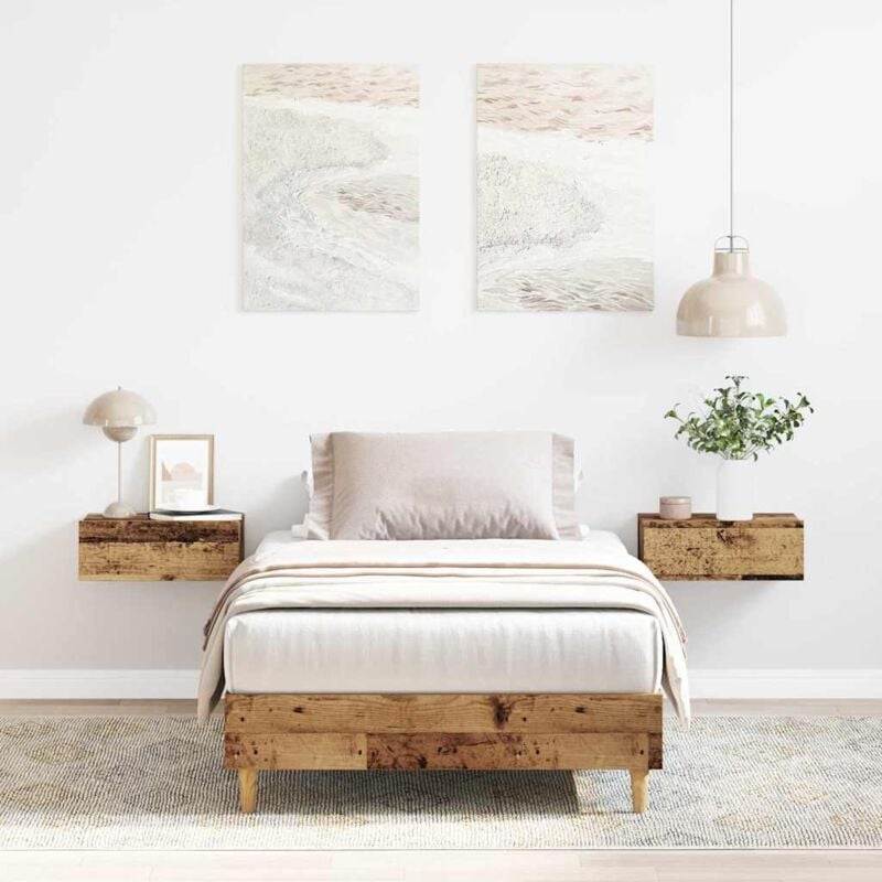 foto del prodotto giroletto senza materasso legno antico 100x200 cm in truciolato vidaxl