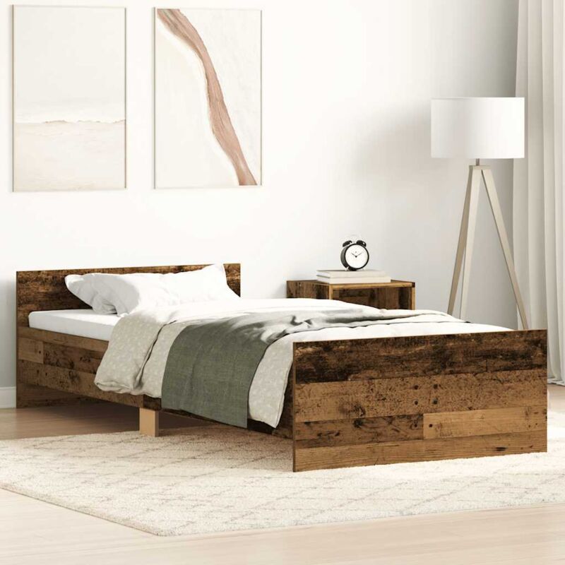 foto del prodotto giroletto senza materasso legno antico 90x190cm in truciolato vidaxl