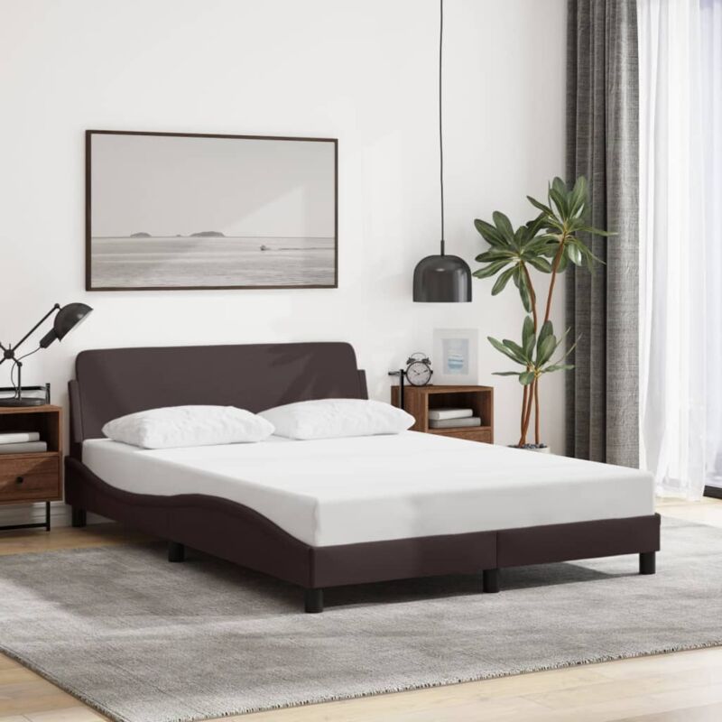 foto del prodotto giroletto senza materasso marrone scuro 120x200 cm tessuto vidaxl 940564