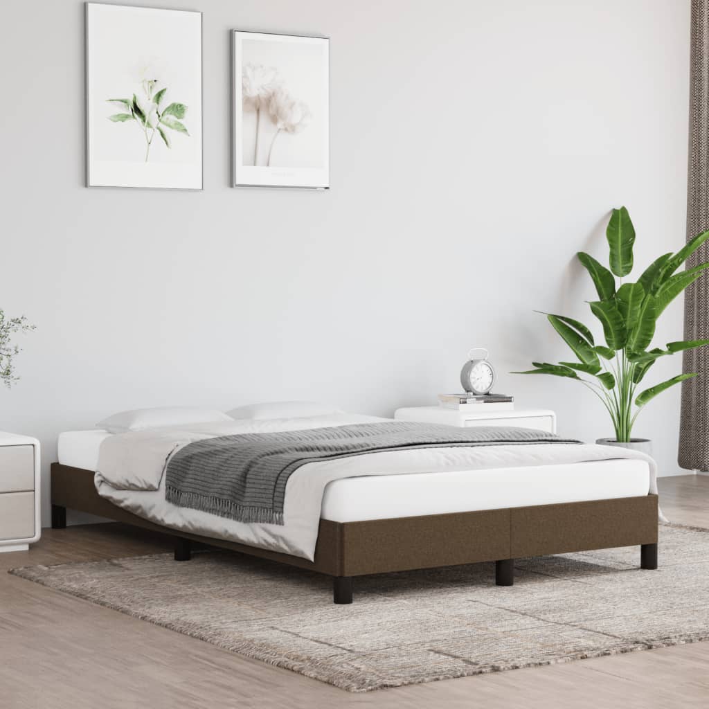 foto del prodotto giroletto senza materasso marrone scuro 80x200 cm in tessuto