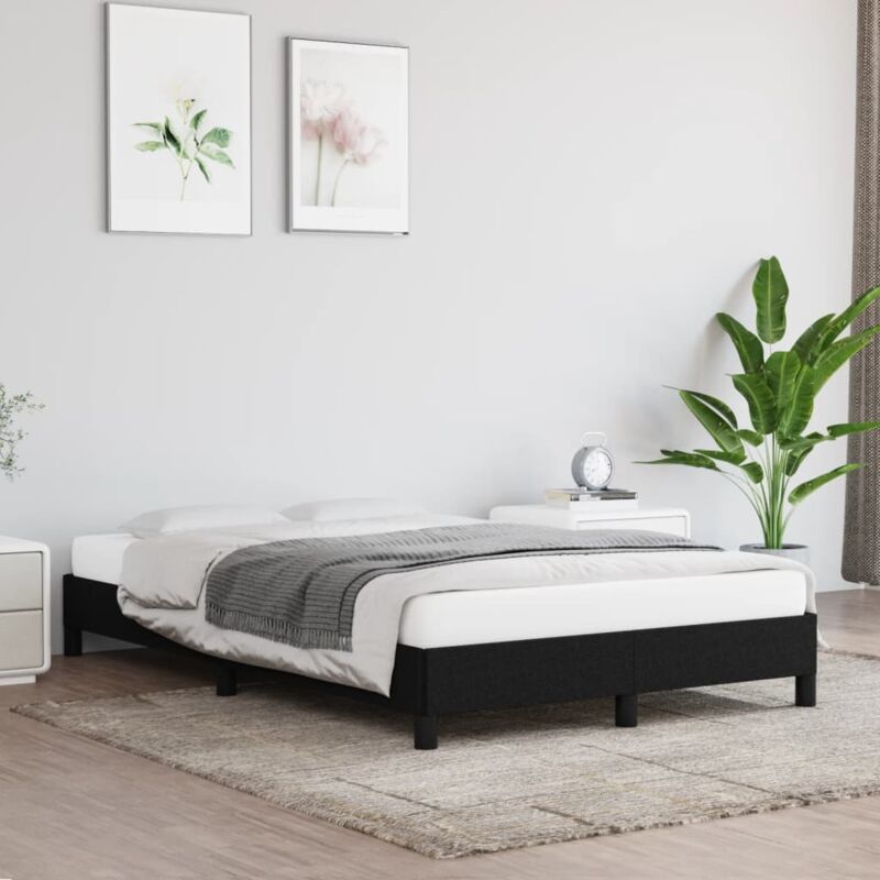 foto del prodotto giroletto senza materasso nero 120x190 cm in tessuto - vidaxl