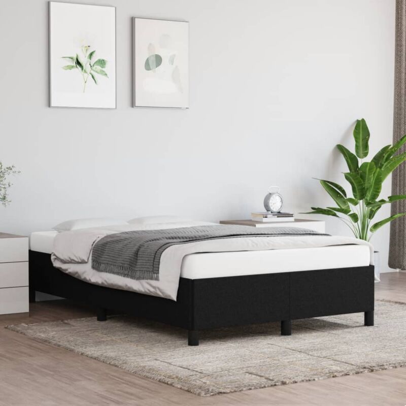 foto del prodotto giroletto senza materasso nero 120x190 cm in tessuto vidaxl