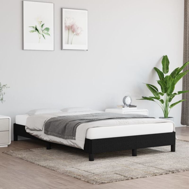 foto del prodotto giroletto senza materasso nero 120x200 cm tessuto vidaxl