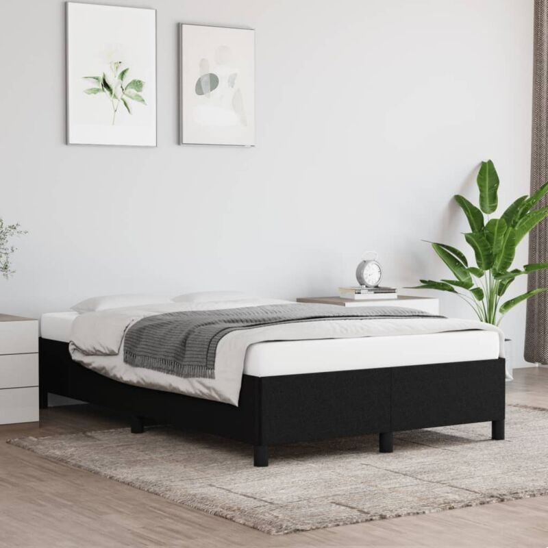 foto del prodotto giroletto senza materasso nero 120x200 cm tessuto vidaxl
