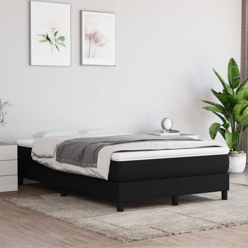 foto del prodotto giroletto senza materasso nero 120x200 cm tessuto vidaxl