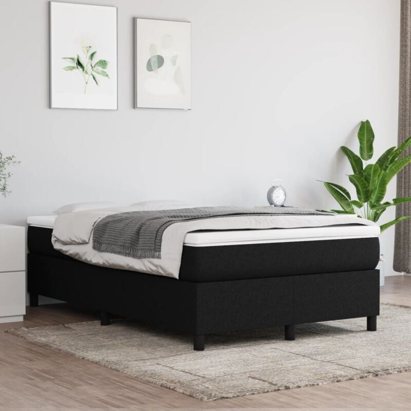 foto del prodotto giroletto senza materasso nero 120x200 cm tessuto vidaxl