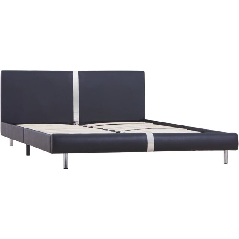 foto del prodotto giroletto senza materasso nero similpelle 140x200 cm vidaxl