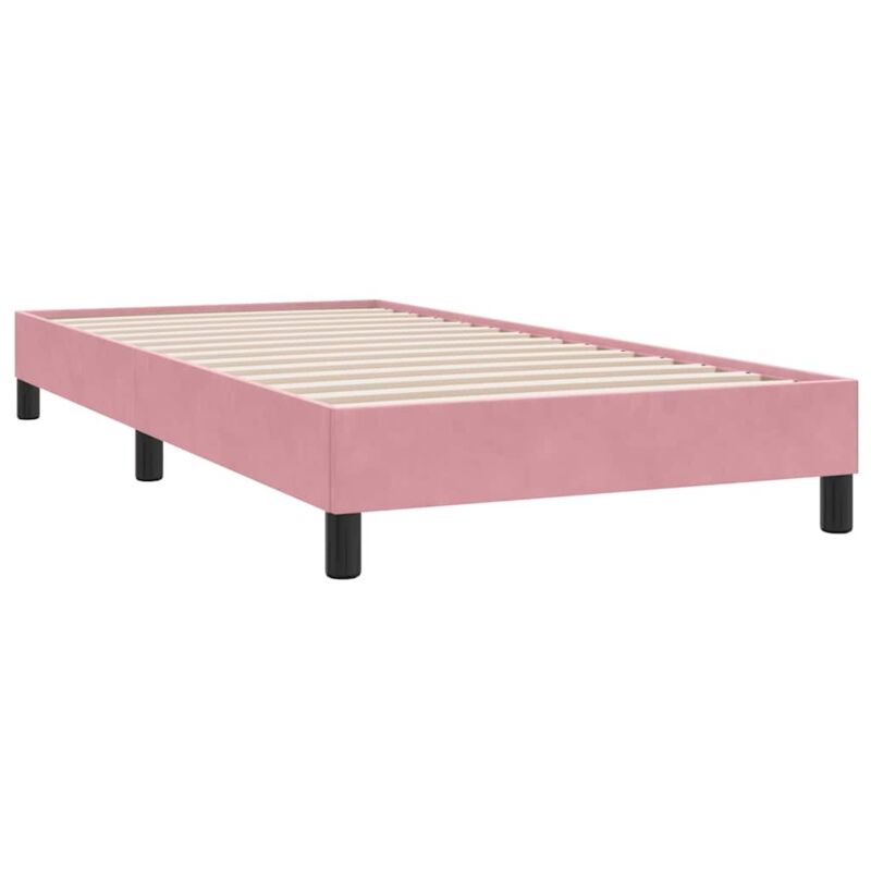 foto del prodotto giroletto senza materasso rosa 90x220 cm velluto vidaxl