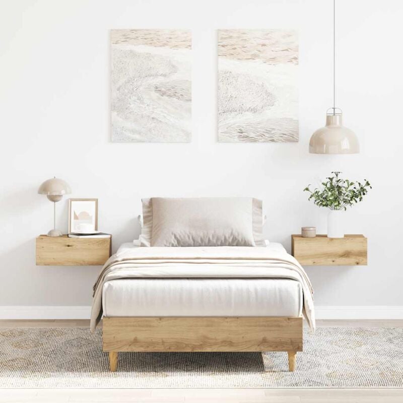foto del prodotto giroletto senza materasso rovere artigianale 90x190 cm vidaxl 449128