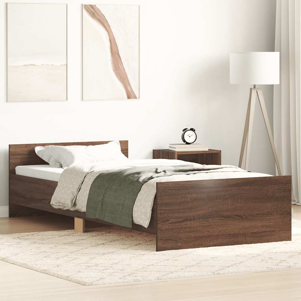 foto del prodotto giroletto senza materasso rovere marrone 100x200 cm truciolato